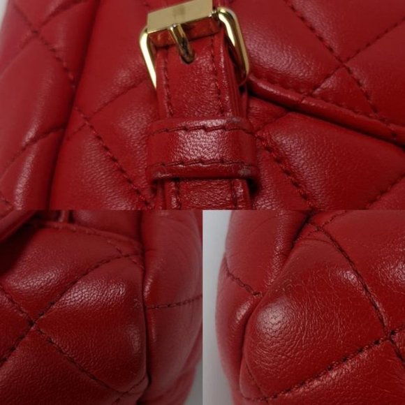 Chanel Mini Urban Spirit Red Lambskin Leather Backpack - Picture 5 of 10